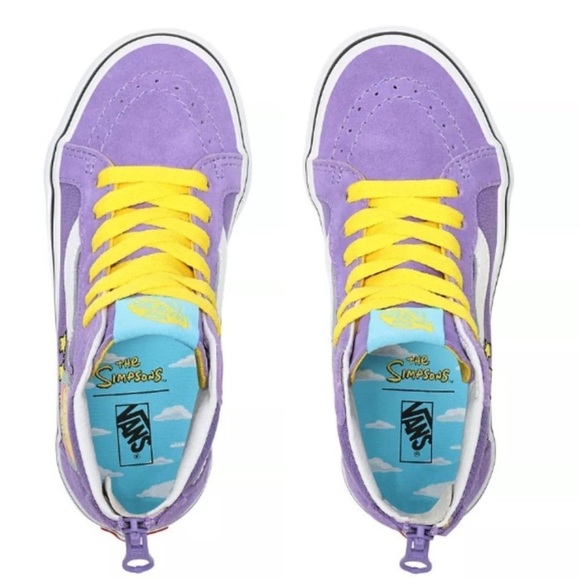 Vans The Simpsons Lisa for President Lisa 4 Prez Sk8 Hi Top Sneakers Kids Size 2 - Picture 13 of 13